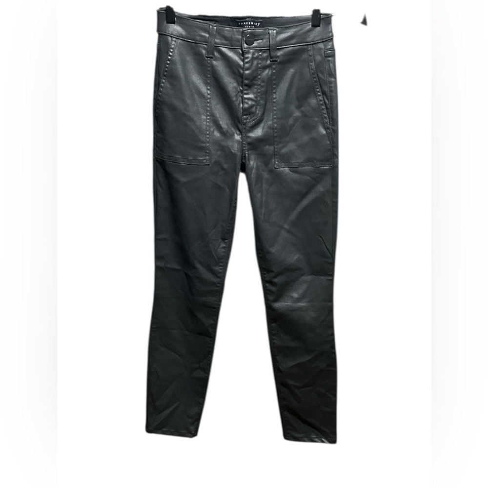 Sanctuary Women's Coated Black Skinny Pants
